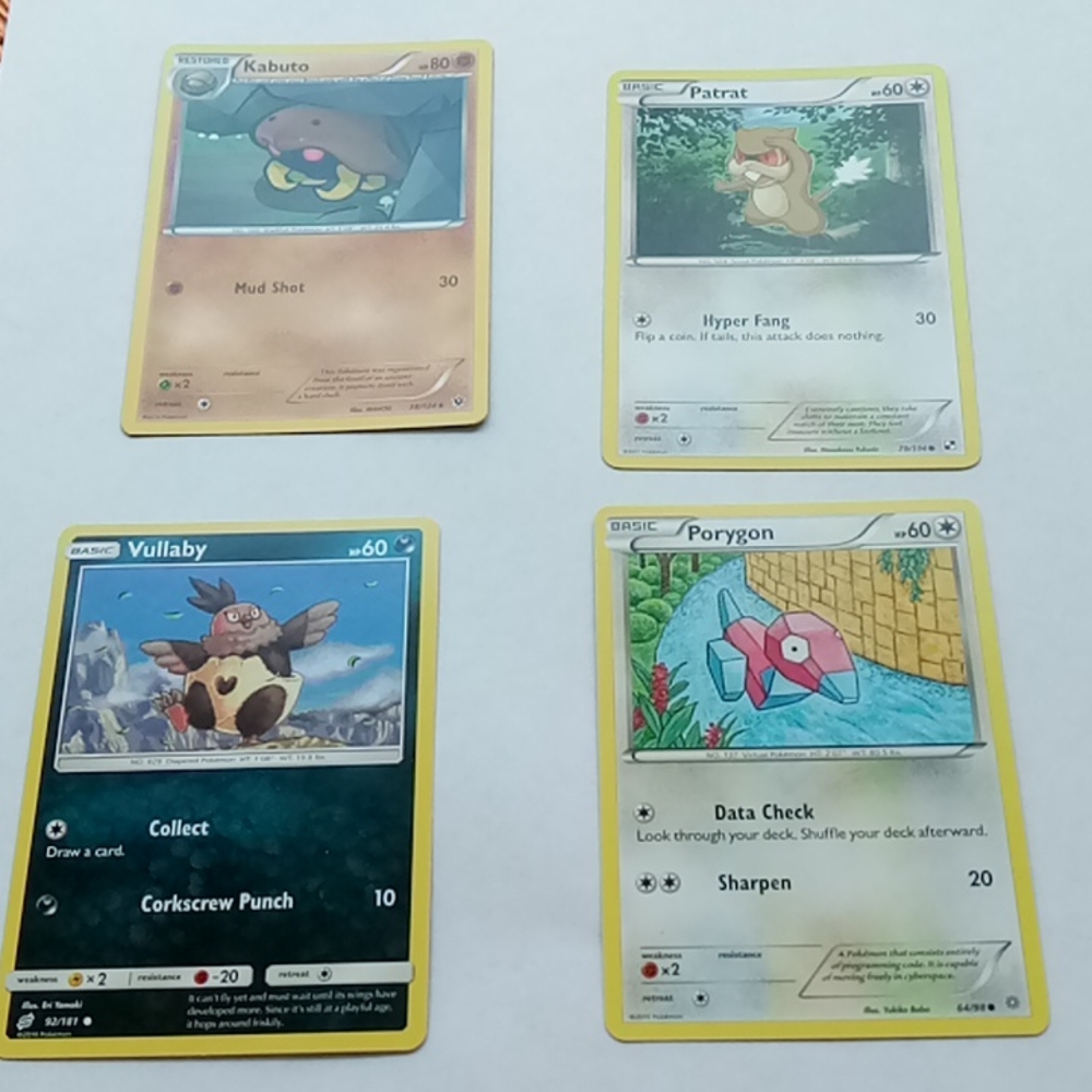 Mixed Types Pokemon cards